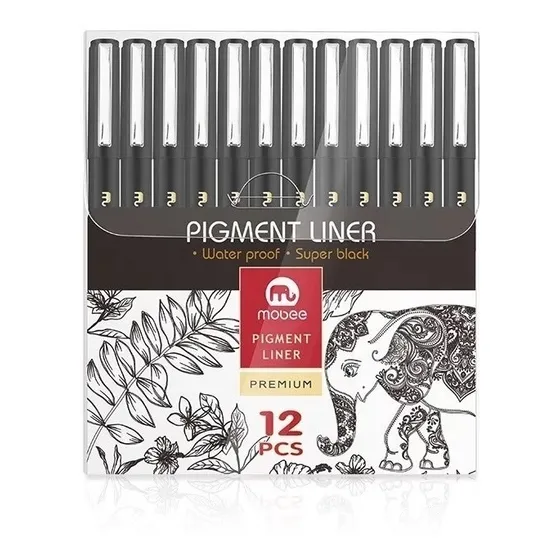 Lapices Tiralineas Set 12 Unidades Lettering Marcador Mobee