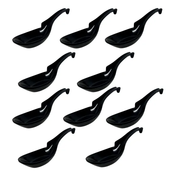 Cuchara Para Sopa Wonton Estilo Gancho Melamina 6  Largo Uso