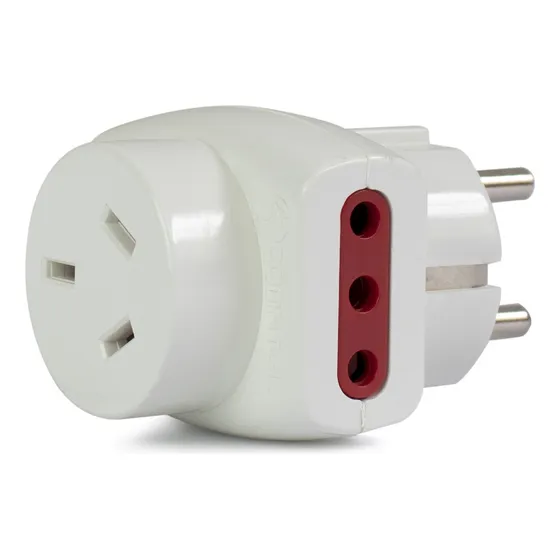 Adaptador Nema + 2 Tres En Linea A Schuko.
