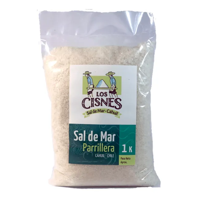 Sal De Mar De Cahuil Parrillera 1kg 100% Natural. Los Cisnes