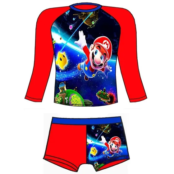 Traje De Baño De Mario Bros Con Proteccion Uv