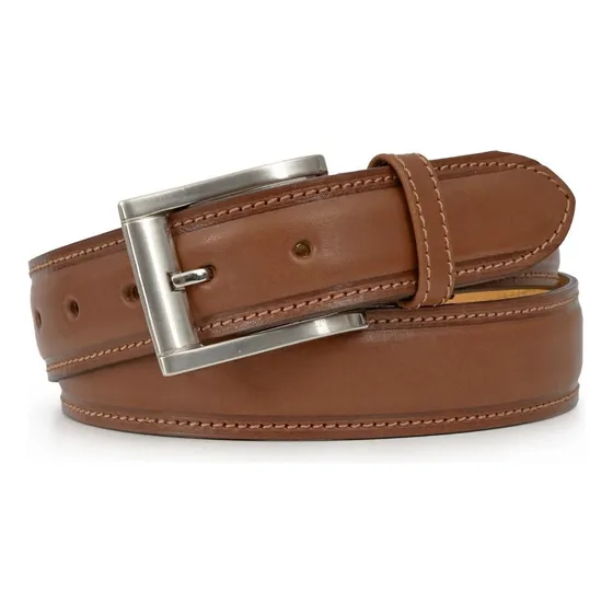 Cinturon Vestir Hombre Cuero Briganti Casual Cintos Acc08289 Color Marrón Talle 115