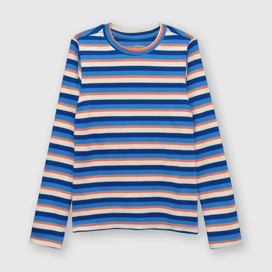 Polo De Niña Listada Azul Colloky