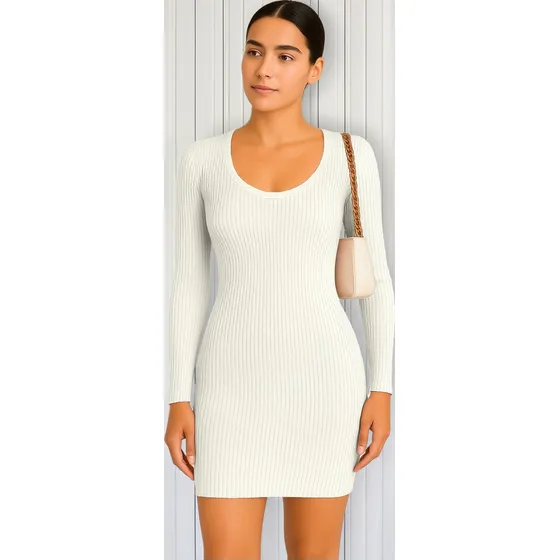 Vestido Lanilla Suave Otoño/invierno Sweater 