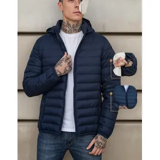 Casaco Jaqueta Puffer Masculino Bobojaco Corta Vento Azul