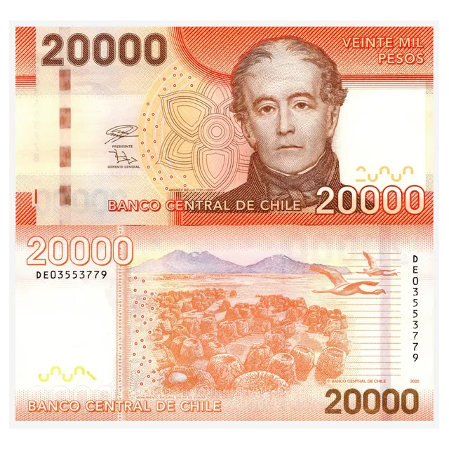 Chile - 20.000 Pesos - Año 2020