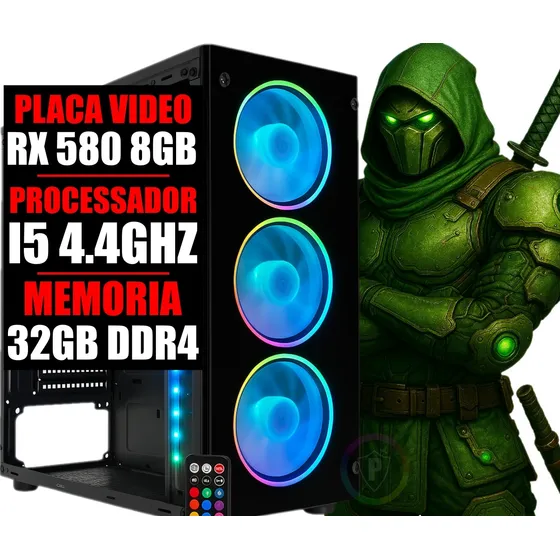 Pc Gamer Intel I5 9 Geração / Rx 580 8g / 32g Ddr4 / Ssd 480