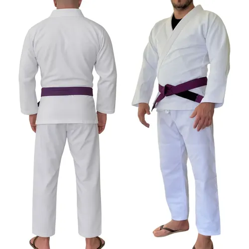 Kimono Haganah F300 Jiu Jitsu Reforçado Adulto Bjj Trançado Cor