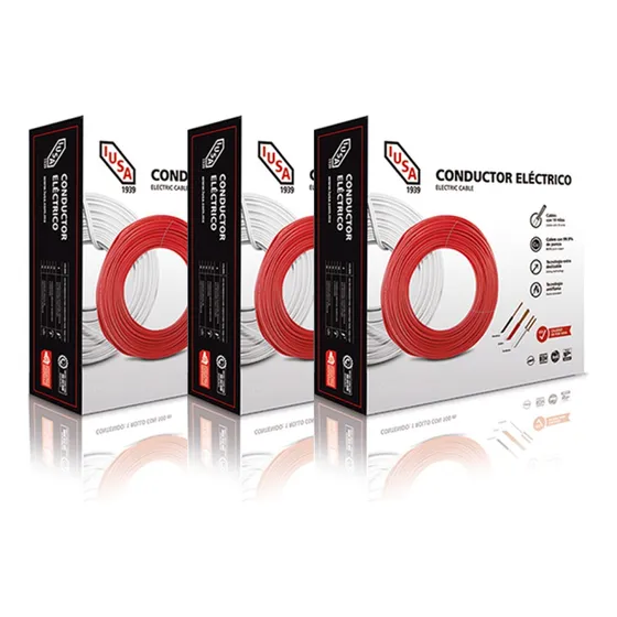 Kit 3 Cajas 100m Cable Iusa Cal 10, 12 Y 14colores A Elegir