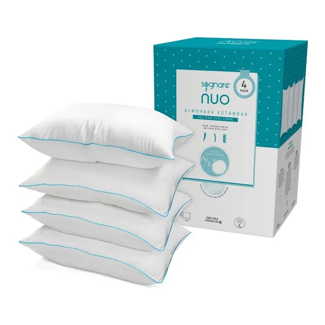 Sognare Nuo almohada 4 pack tamaño estándar relleno semi firme
