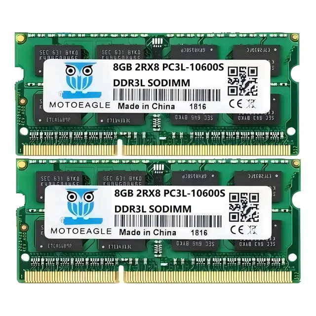 Memoria Ram (2x8gb) Ddr3l-1333 Sodimm 1.35v/1.5v Pc3l 10600s