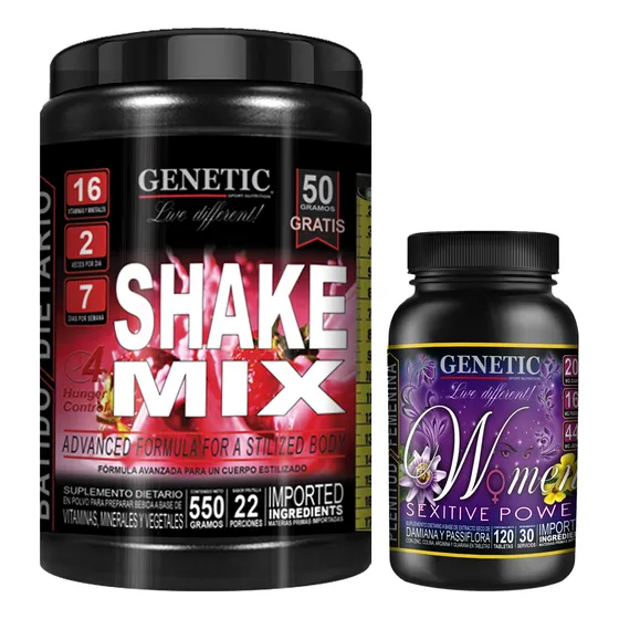#1 Batido Dieta Control Shake Mix Plenitud Fem Women Genetic
