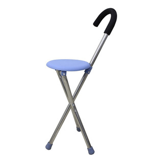 Bastón Con Asiento Para Descanso Plegable De 3 Apoyos Bastón Con Asiento Para Descanso Plegable De 3 Apoyos