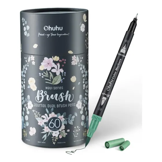 Ohuhu Maui Marcadores De Agua - Caja De 60 - Version Oscura