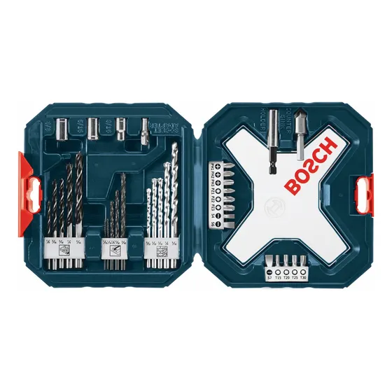 Set 34 Brocas Bosch X-line | Azul Pulgadas 34pz