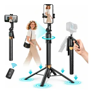 Tripé Portatil Inteligente 1.8m Ai Rastreamento Facial 360° Celular suporte 2 Em