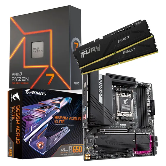 Kit Amd Ryzen 7 8700g + Gigabyte B650m Aorus Elite  + 32  Gb