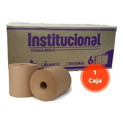 Toalla Para Secar Manos Biodegradable 6 Rollos 180 Mt