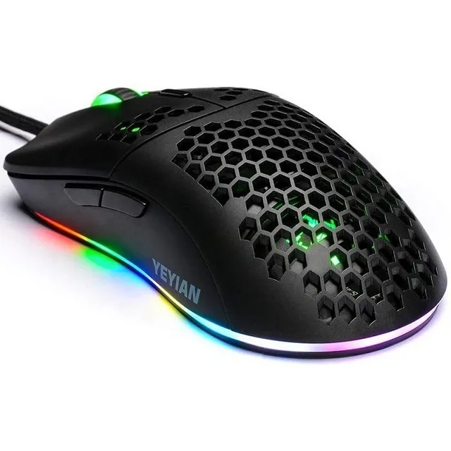 Mouse Yeyian Links 3000 Rgb Alambrico Usb 7200dpi Negro