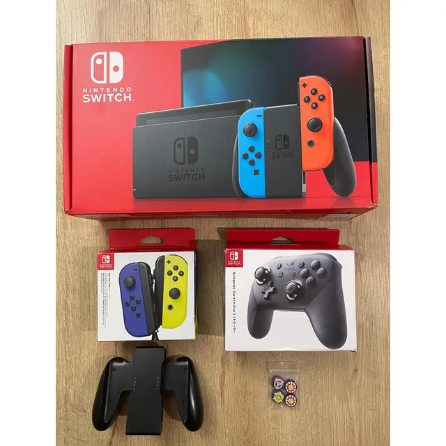 Nintendo Switch Pack Definitivo Full Con Cajas + Accesorios Negro