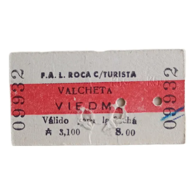 Boleto De Tren De Estación Valcheta A Estación Viedma