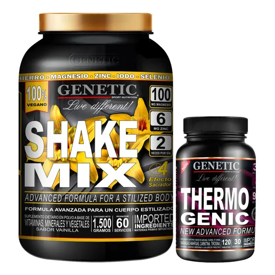60 Días Batido Shake Mix Quemador Thermogenic Ripped Genetic