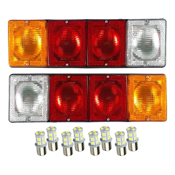 Juego Faros Trasero Cuádruple Trailer Acoplado Camión + Led