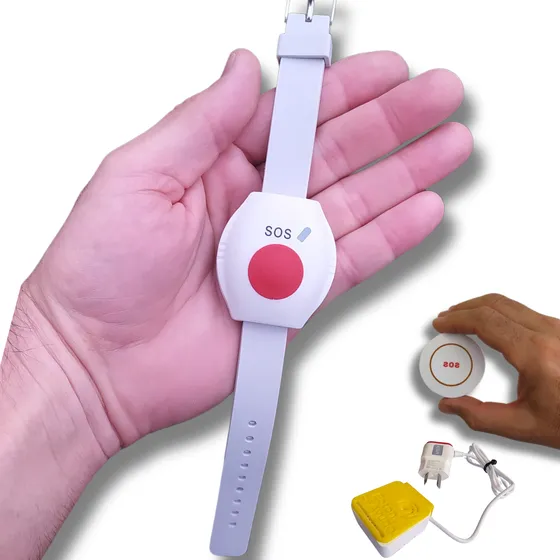 Botón De Ayuda A Celular  Kit Baño  Ancianos Pánico Mayores