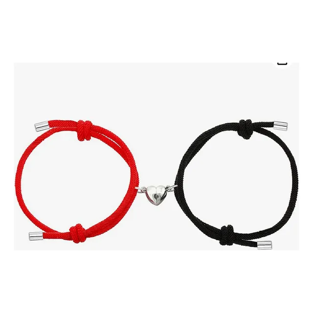 Pulseras Amor Novios Iman Bff Heart Magnet Corazon Combo 2x1