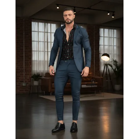 Conjunto Masculino Terninho Moderno Social Moda Premium