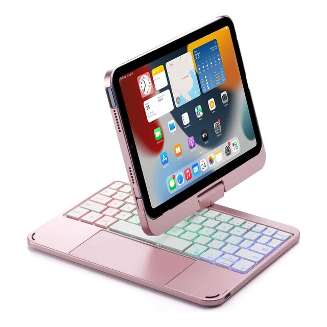 Teclado Con Funda Rotación Para iPad Mini 6ta/7ta 8.3''
