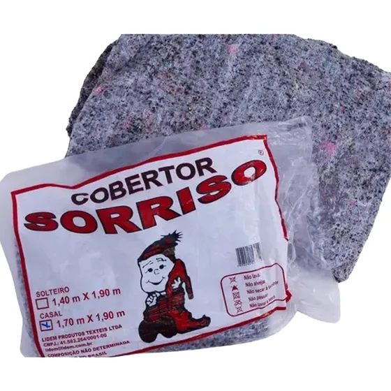 25 Cobertor Popular Sorriso Tamanho Único Cor Cinza
