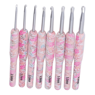 Gancho De Tejer 8pcs Crochet Set Impresión Aluminio Artesaní Gancho De Tejer 8pcs Crochet Set Impresión Aluminio Artesaní