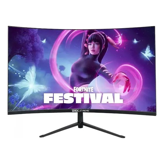 Monitor Gamer Led Brx 24'' Fhd 1080p 185hz Curvo Hdmi/dp Va Preto