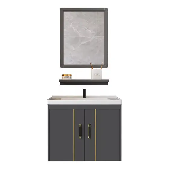 Lavabo Marmol Rectangular Minimalista Moderno Con Espejo