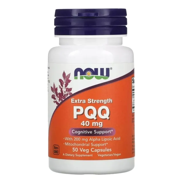Super Pqq Extra Dosage, 40 mg, 50 cápsulas, más ácido alfa lipoico, ahora sin sabor