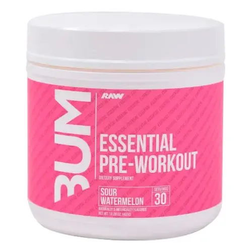 Raw Cbum Essential Pre Workout 30 Servicios Sabor Sour Watermelon | Cuotas sin interés