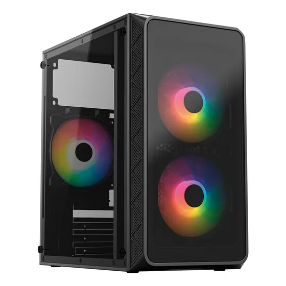 Gabinete Mini Torre Acteck Doom Pro Crystal Gi730 600w 3xfan