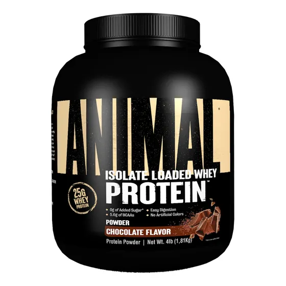 Protein Isolate Loaded Whey Sabor Chocolate 4 Lb- Animal