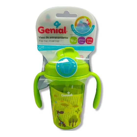 Vaso De Entrenamiento Genial Con Pitillo Y Asas 7oz