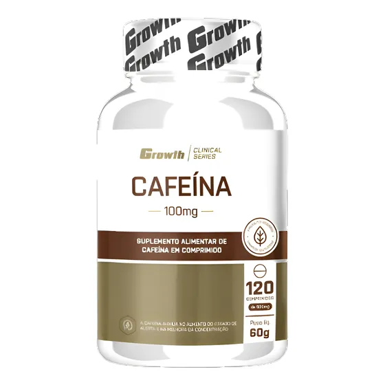 Cafeína 100mg 120caps - Growth Supplements