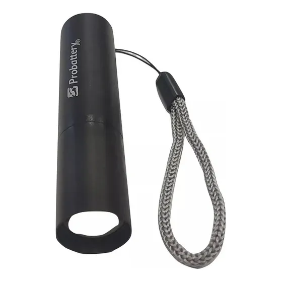 Linterna Led Recargable Usb Probattery Zoom 3w 120 Lumenes Color de la linterna Negro Color de la luz Blanco