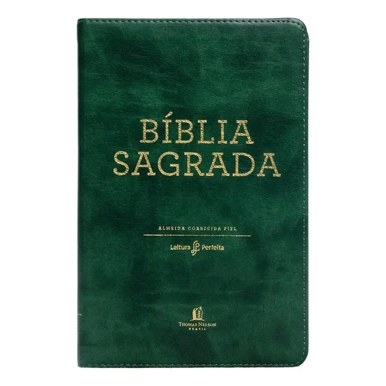 Bíblia Sagrada Acf | Letra Normal | Leitura Perfeita | Couro Soft | Verde, De Almeida Corrigida E Fiel. Editorial Thomas Nelson, Capa Mole Em Português