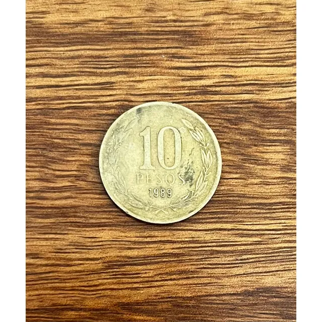 Moneda 10 Pesos Chile 1989 Ángel De La Libertad