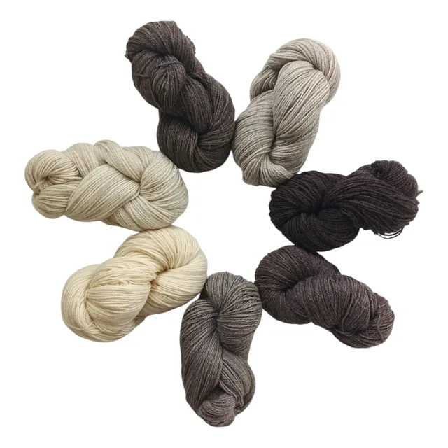 Pura Lana Fina Oveja Pack 7 Madejas(1,100kg) Color Natural Variado