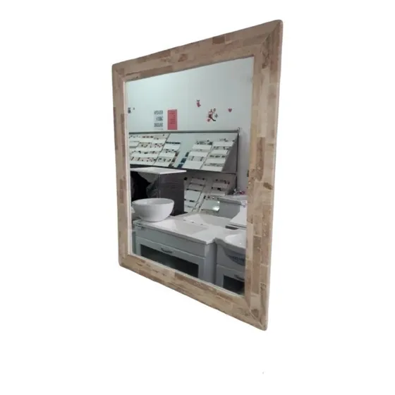 Espejo Con Marco En Marmol Travertino Pulido 60x70 Lujo 
