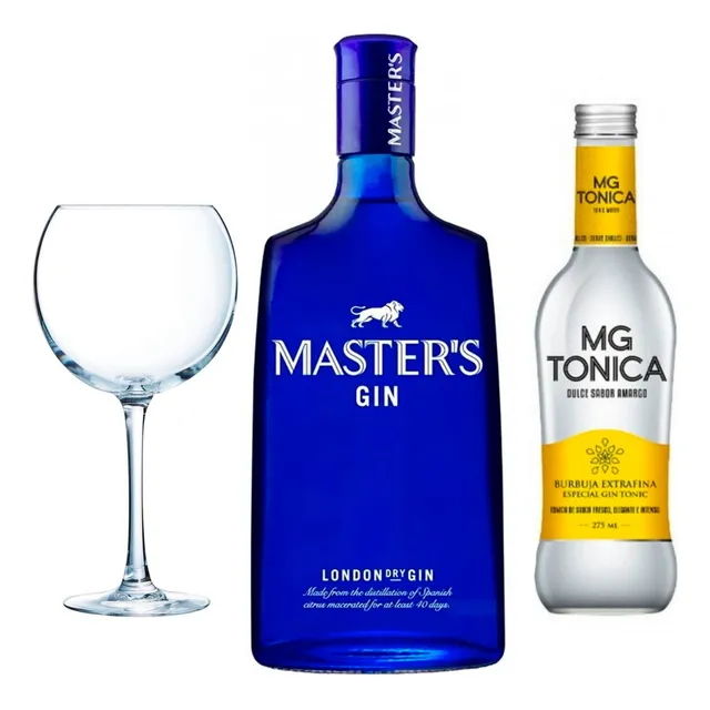 Promo Pack Gin Masters + Agua Tonica + Copa Balon Masters Tx