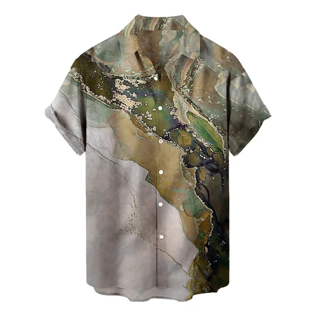Top Largo Para Nadar Solapa Holgada Estampado Manga Corta