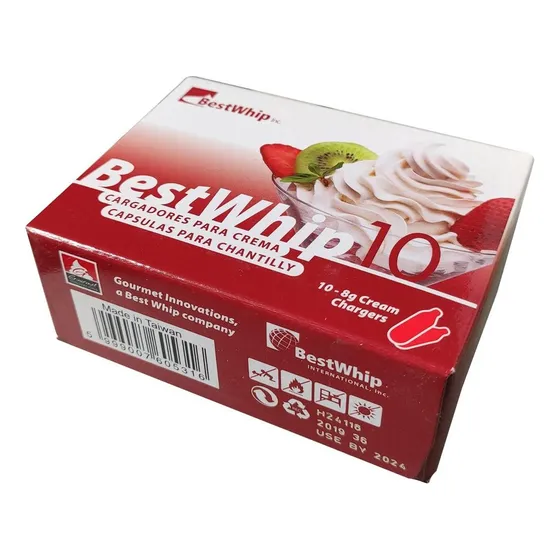 Gás Para Garrafa Chantilly Bestwhip 10 Cápsulas