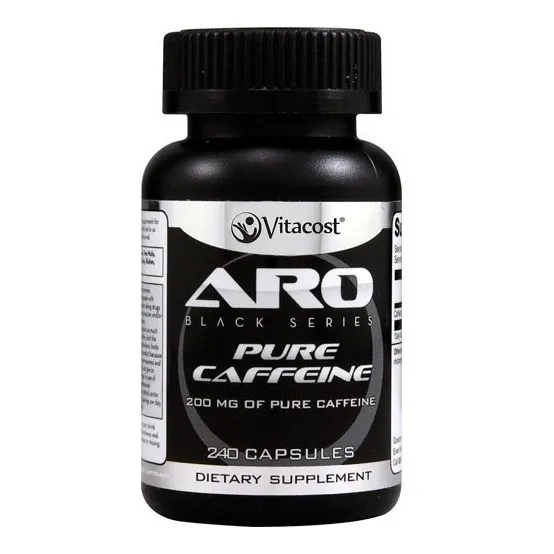 Cafeína Pura 200 Mg - 240 Capsulas  Vitacost - 100% Original